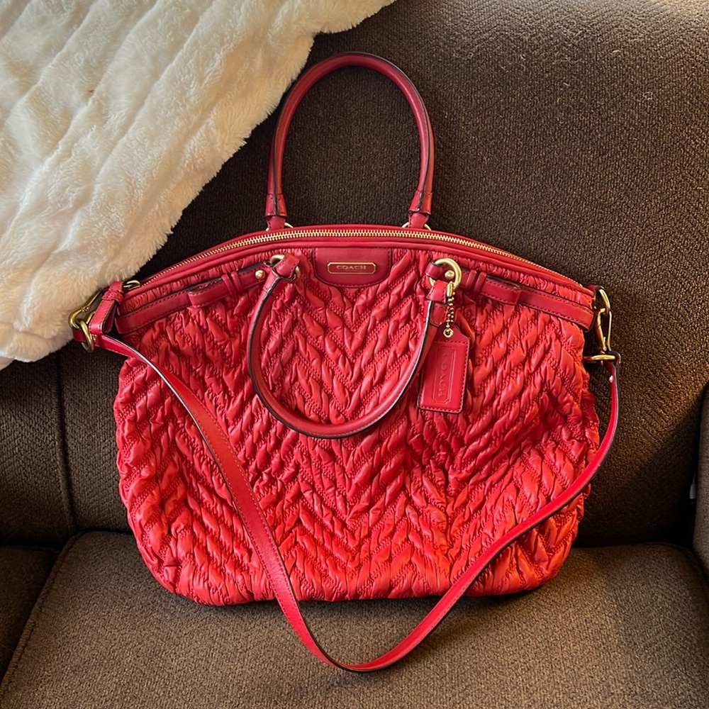 EUC Beautiful, Authentic Coach Purse, Red